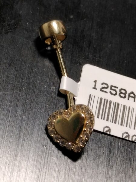 piercing corazon aro zirc 14k zirc B Weight 0.8gr