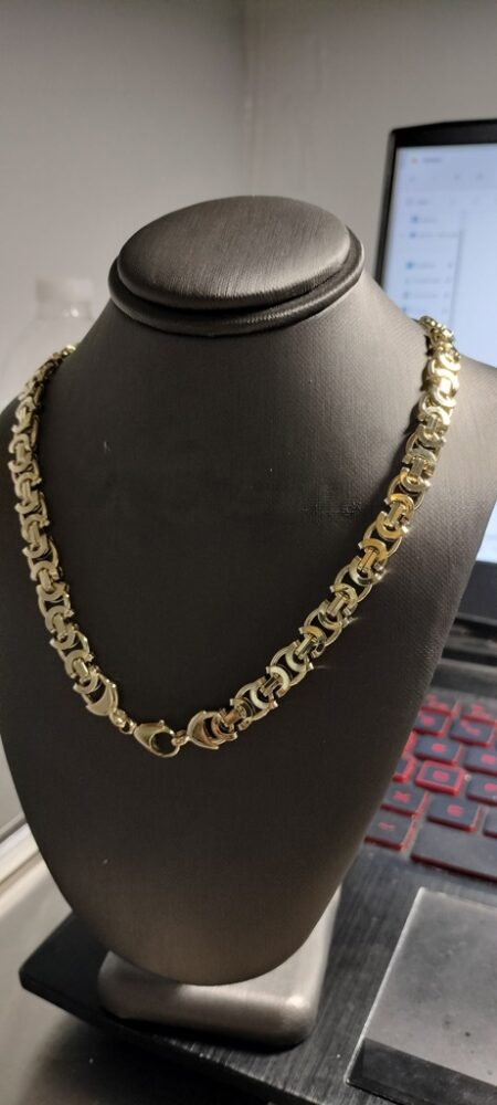 cadena bztna c/zirc alterna 14k zirc B Size size24/7.5mm Weight 20.25gr