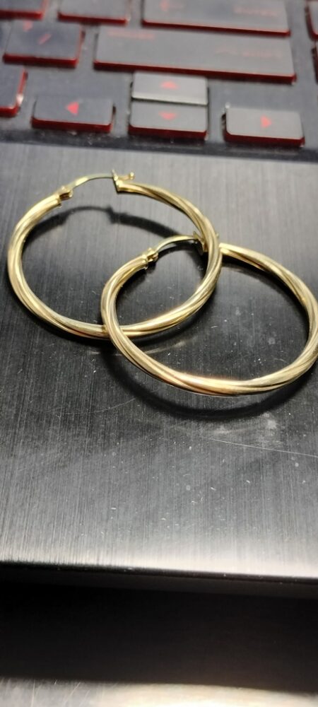 argolla tub.torsidas 14k Size 34.2x2.4mm Weight 3.55gr