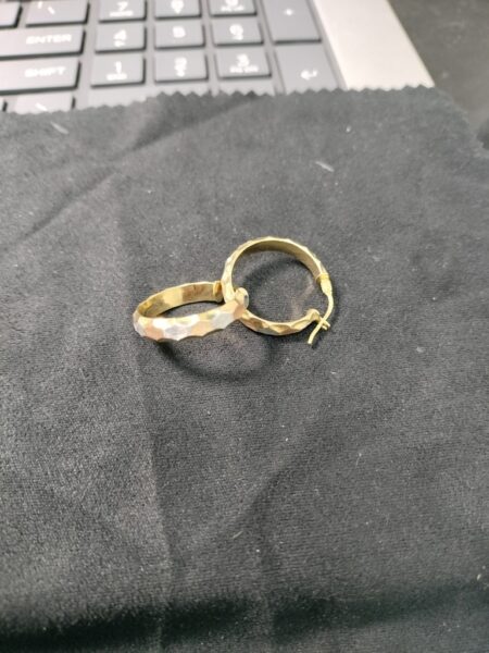 argolla c/rombos tub hueca 10k Size 20x4mm Weight 1.35mm