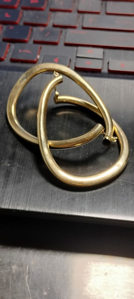 argolla tub torsida en 2D ovalo 14k Size 4mm Weight 5.9gr