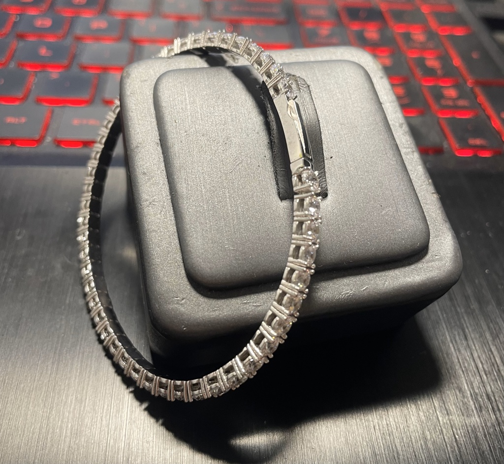 pulso tennis oro blanco 14k zirc B Size size7/3.5mm Weight 12.25gr