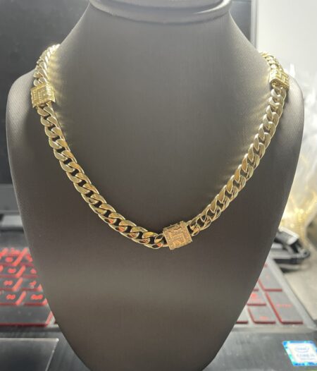 Gargantilla semisolida 10k zirconia Size size16/6.2mm Weight 16.3gr