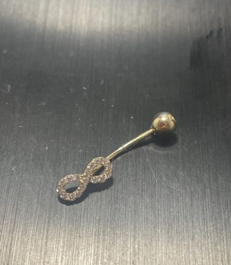 piercing infinito y bola 14k zirc B Weight 0.95gr