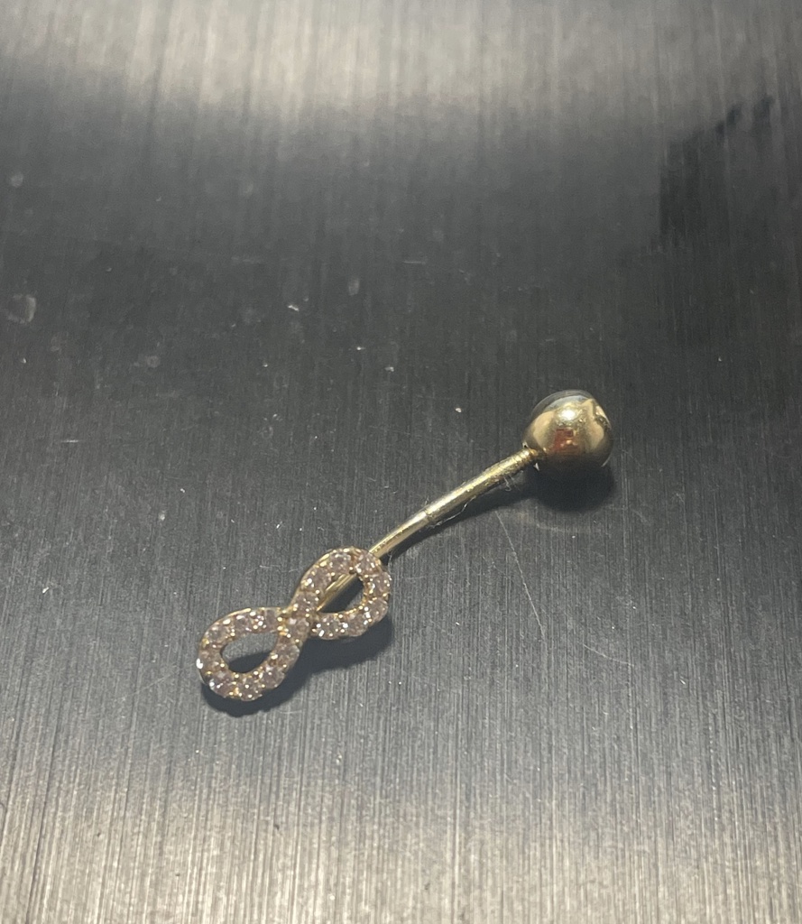 piercing infinito y bola 14k zirc B Weight 0.95gr