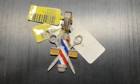 dije Diam. barberito 10k diamante Weight 0.5ctw