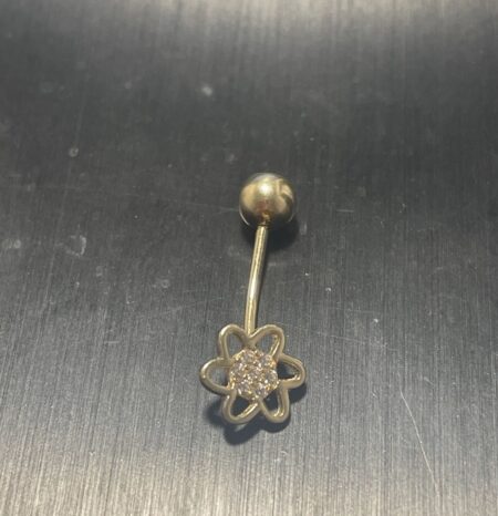 piercing flor 14k zirc B Weight 1.gr