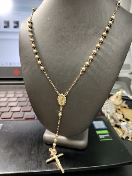 rosario esl.tradicional semisolida 10k Size size24/4mm Weight 11.95gr