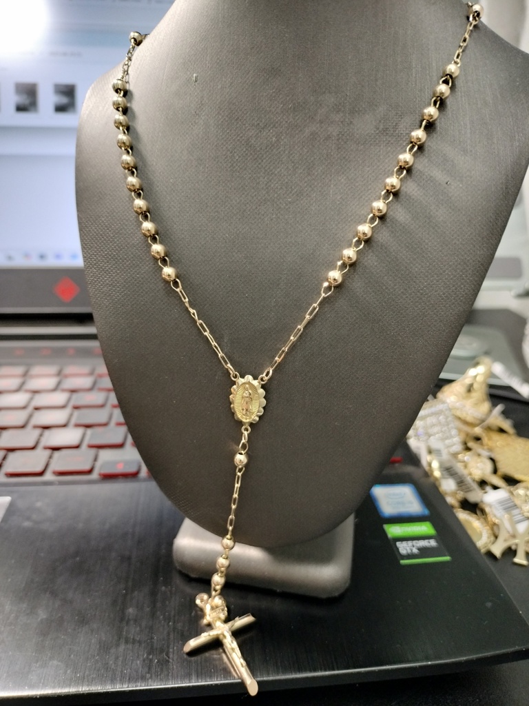 rosario esl.tradicional semisolida 10k Size size24/4mm Weight 11.95gr