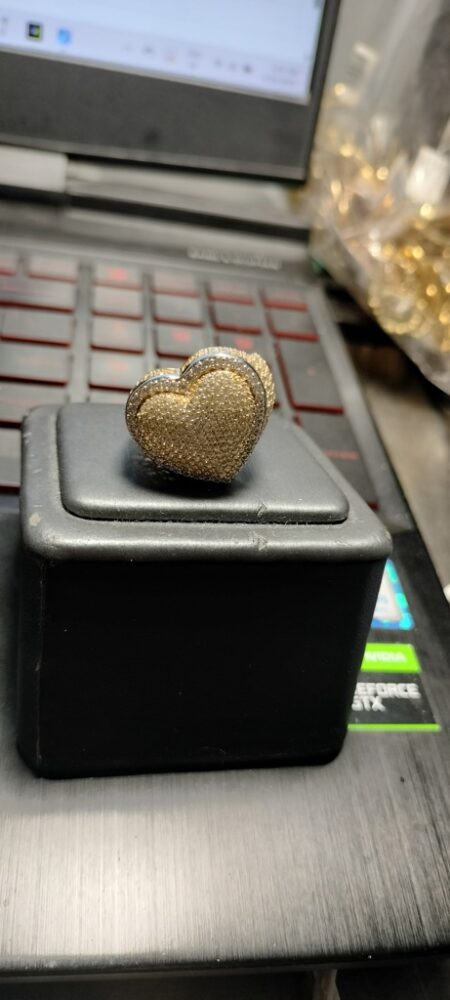 anillo corazon c/zirc 14k zirc B Size size7 Weight 8.9gr