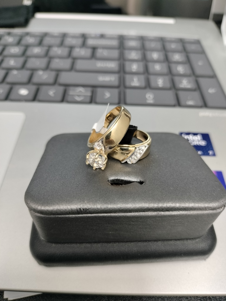 anillo comp.mujer duo 10k zirc B Size size7 Weight 5.85gr