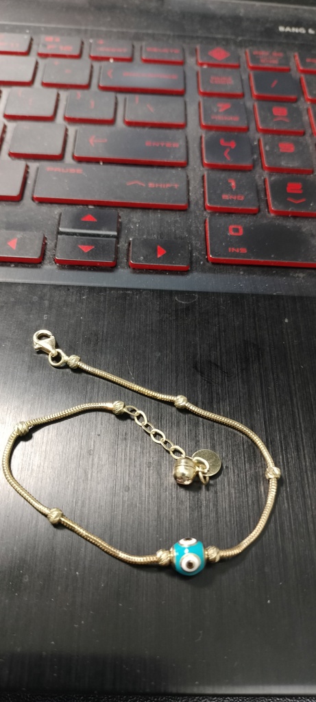 manilla pand pandora charms fijo bola ojo 14k zirc B enameVN Size size7-7.5 Weight 3.7gr