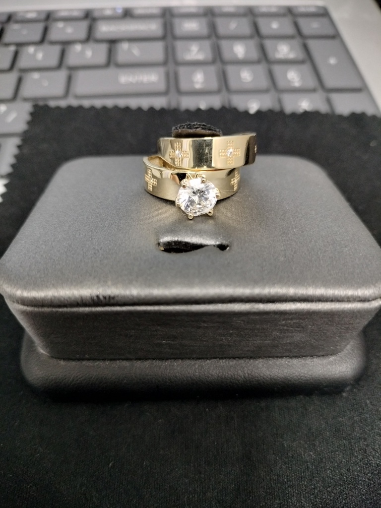 anillo comp.duo mujer 14k zirc B Size size7 Weight 6.3gr