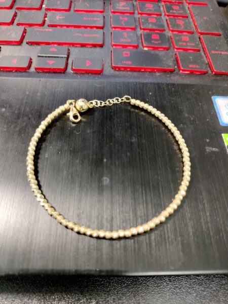 manilla pulso flex 14k zirc B Size size7.5/2.6mm Weight 4.8gr