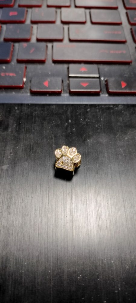 charms huella de pata c/zirc 14k zirc B Weight 2.gr