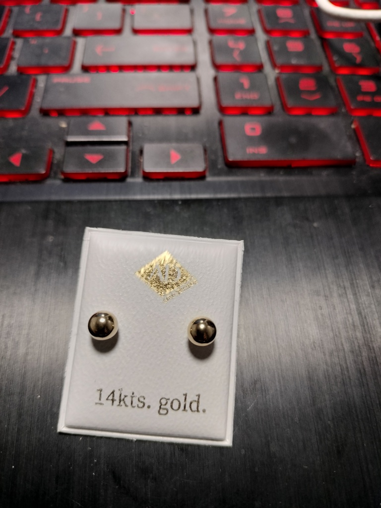 Dormilonas bolas 14k Size 5mm Weight I