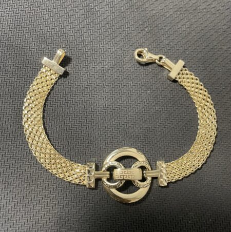 manilla banda tejida c/aldaba bche 10k Size size7.5/7.8mm Weight 10.35gr