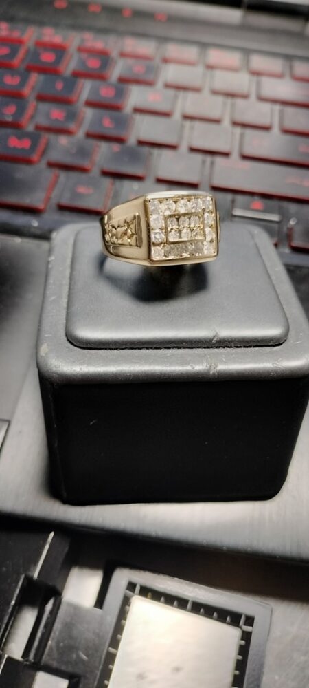 anillo Diam cddo c/diamntes 14k diamante Size size11 Weight 5.75gr