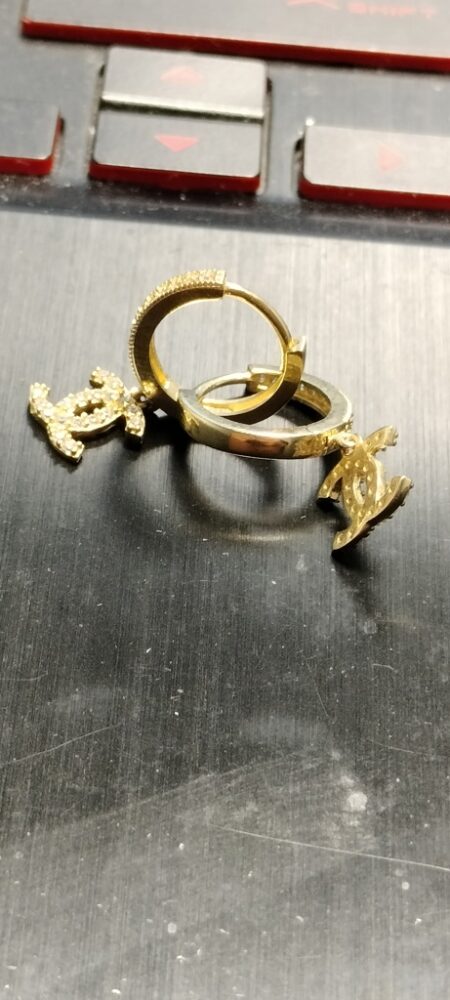 arete c/colgante CC c/zirc 14k zirc B Weight 2.75gr