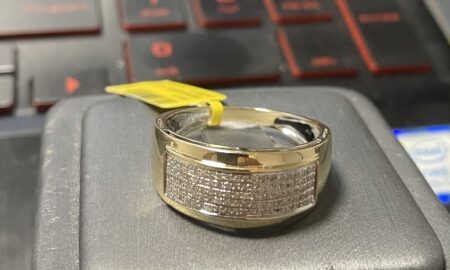 anillo Diam banda 10k diamante Size size10 Weight 0.25ctw