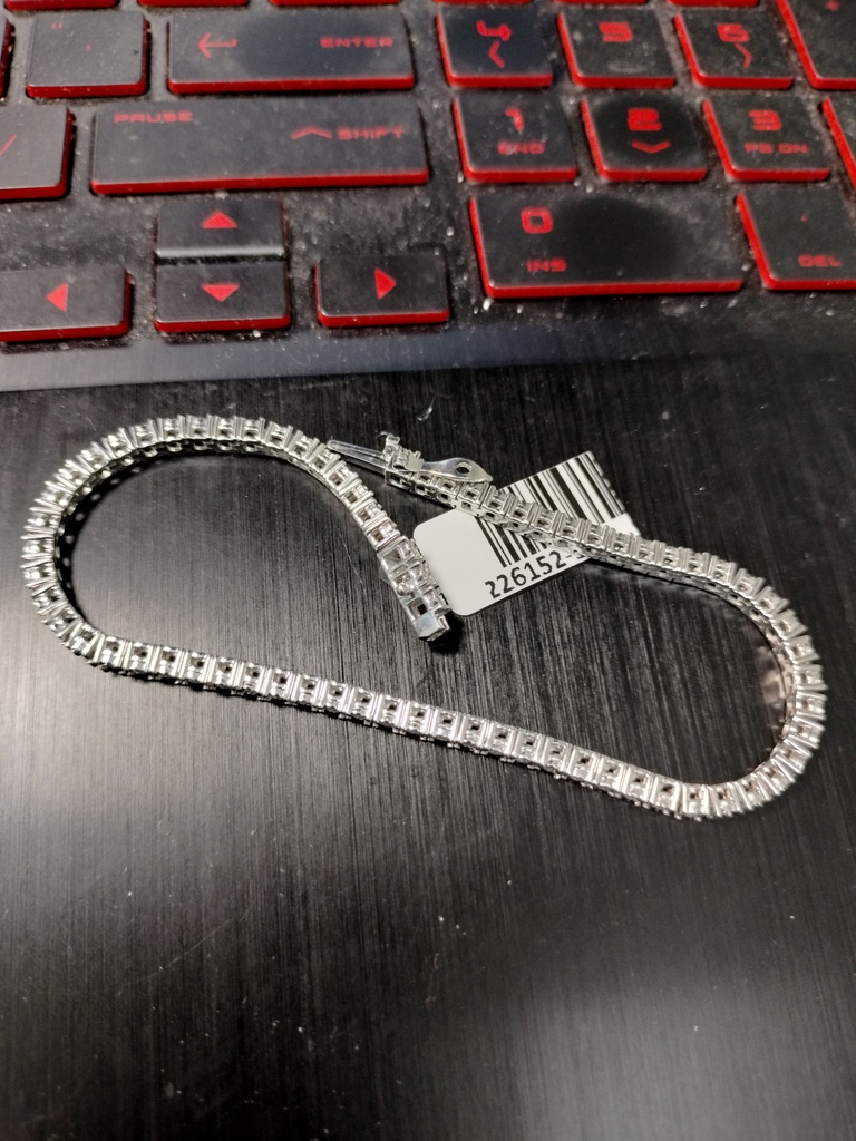 manilla Diam. tennis oro blanco diamante 10k diamante Size size7.5/2.9mm Weight 9.75gr