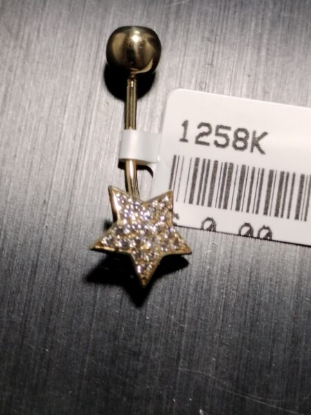 piercing estrella c/zirc. 14k zircB Weight 1.gr