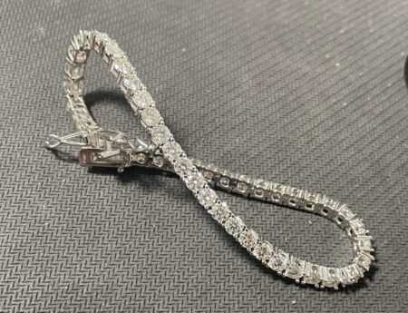 manilla plata 925 tennis 925 silver mossaine Size size7/4.2mm Weight 14.5gr