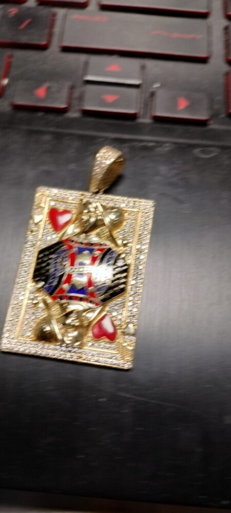 dije carta Q c/zirc y ename 14k zirc B y ename RAN Weight 15.4gr