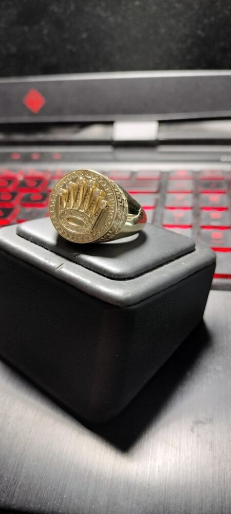 anillo rddo corona rolex 10k zirc B Size size13 Weight 9.6gr
