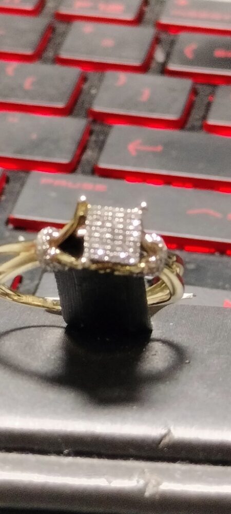anillo Diam cddo c/aro lat. c/diam. 10k diamante Size size7 Weight 0.12ctw