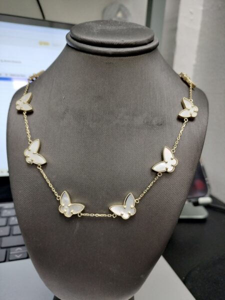 cadena 11 mariposa B 14k onyx B Size size16 Weight 12.8gr