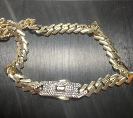 tobillera monaco c/zirc S Edge 10k zirc B Size size10/7.4mm Weight 11.35gr