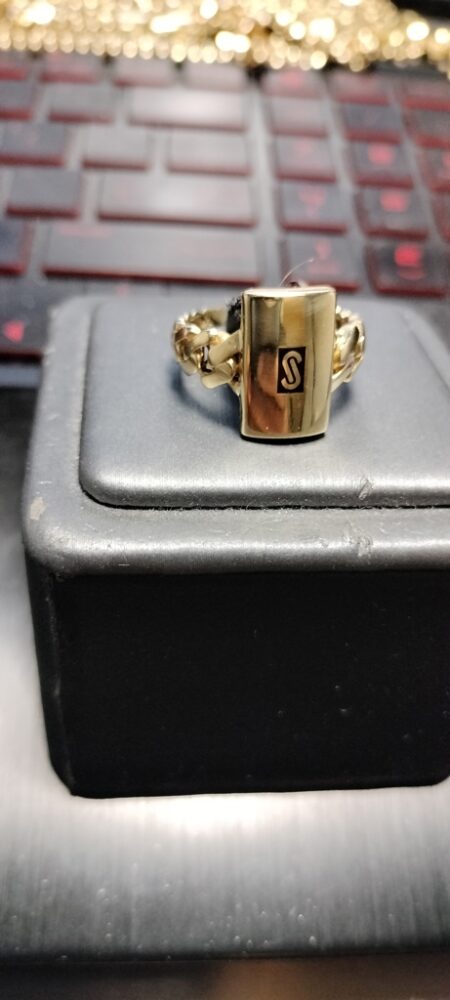 anillo monaco c/liso S 10k Size size8 Weight 2.1gr