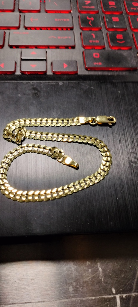 tobillera c/brillo 10k Size size10/4.8mm Weight 5.25gr