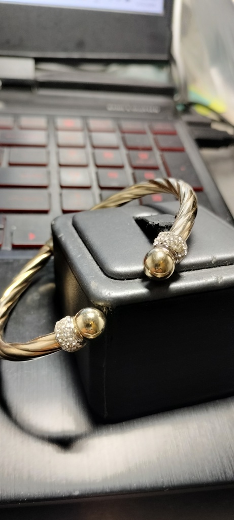 pulso tub. semisolido tors.punta bola c/zirc 14k zirc B Size size 7.2/5mm Weight 8.75gr