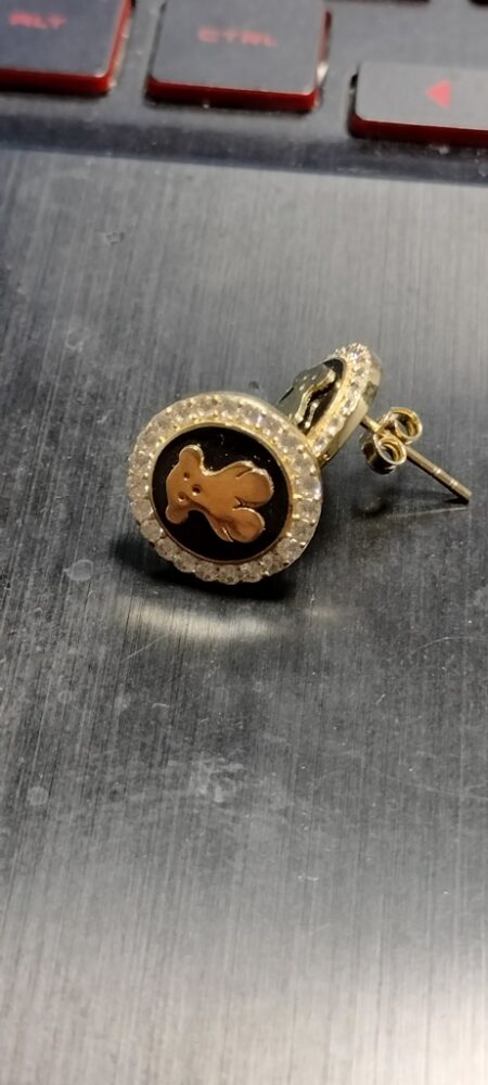 arete rddo fondo N osito aro zirc 14k zirc B Weight 3.5gr