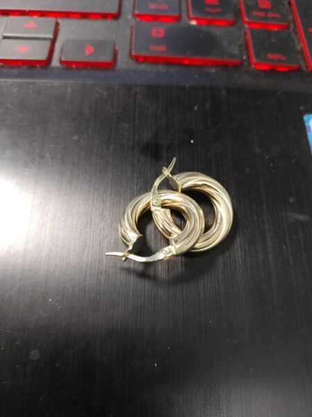 argolla tub.torsidas 10k Size 18x4mm Weight 1.85gr