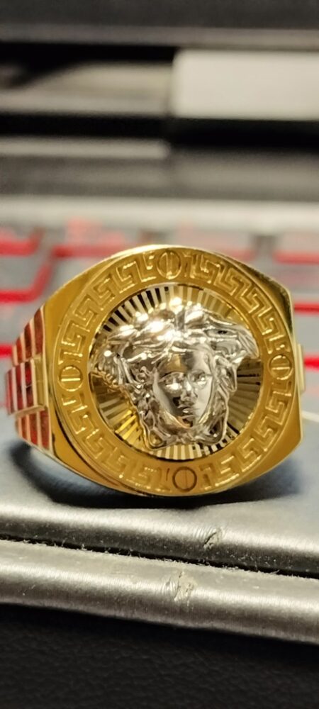 anillo rddo cara medusa bche 10k pave Size size10.5 Weight 7.2gr