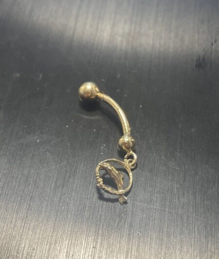 piercing c/charms de delfin en aro 14k Weight 1.6gr