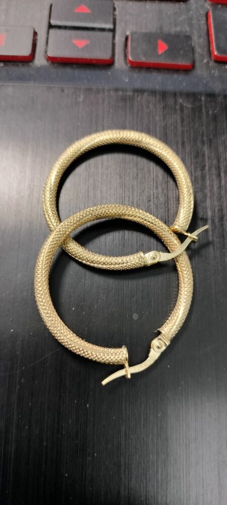 argolla tub.tors.moleteadas 10k Size 29x2.6mm Weight 1.8gr