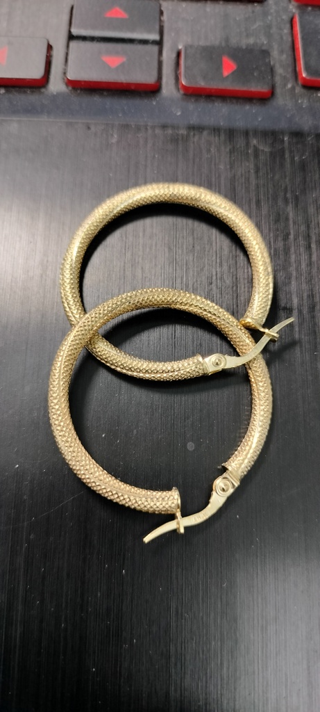 argolla tub.tors.moleteadas 10k Size 29x2.6mm Weight 1.8gr