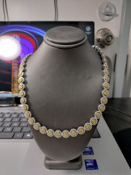 Gargantilla diam. 18k diamantes B Amar Size size18/6-8mm Weight 45.75gr