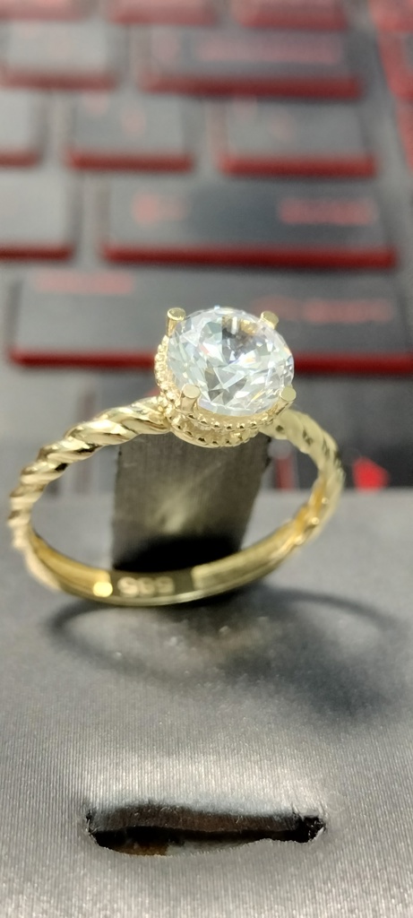 anillo 14k zirc B Size size8 Weight 2.2gr