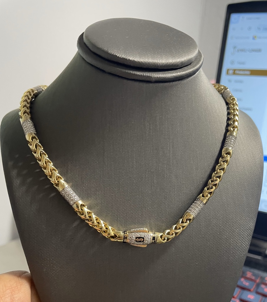 Gargantilla 10k zirconia Size size18/5mm Weight 24.1gr