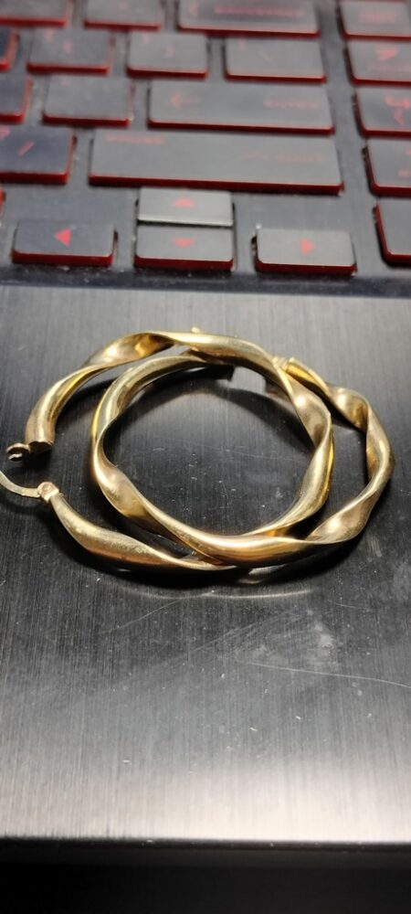 argolla tub.torsidas 14k Size 38x3mm Weight 3.55gr