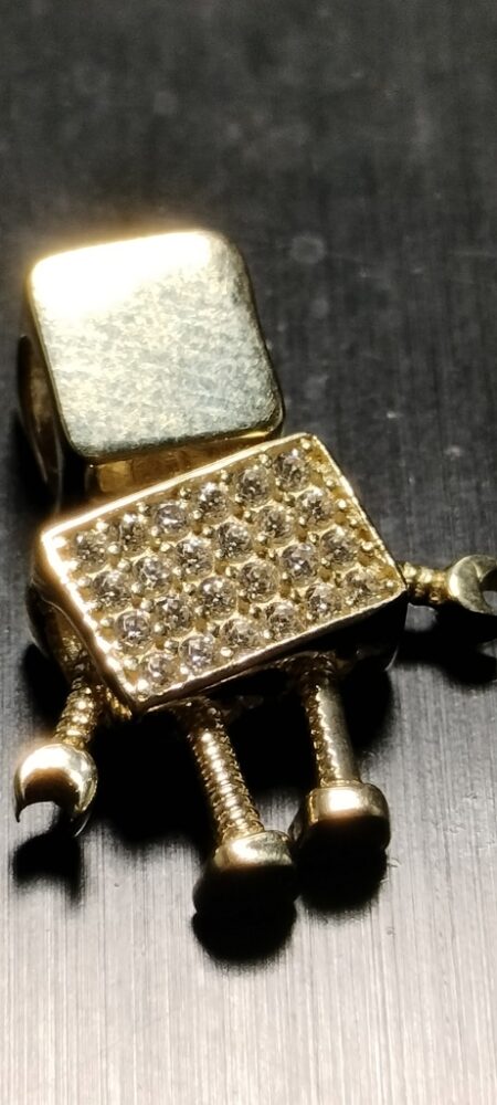 charms robot cddo c/zirc 14k zirc B Weight 2.65gr