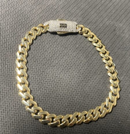 tobillera monaco c/zirc S 14k zirc B Size sz10/6.2mm Weight 9.1gr