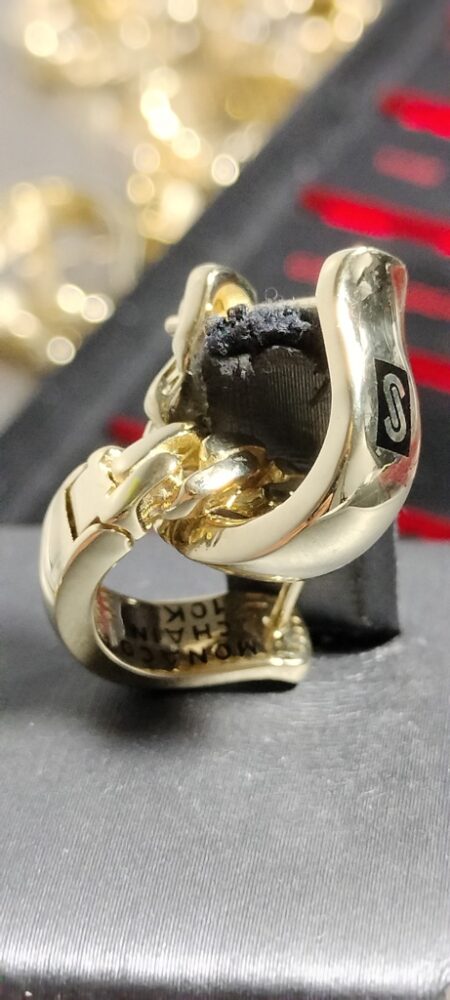 arete liso S c/cadena articulado 10k Weight 3.25gr