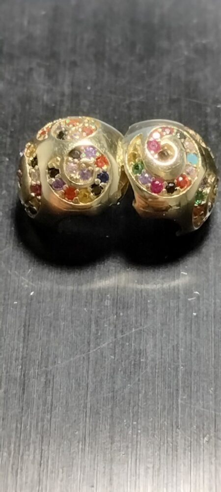 charms tope bola c/zirc 10k zirc NRV Weight 1.95gr