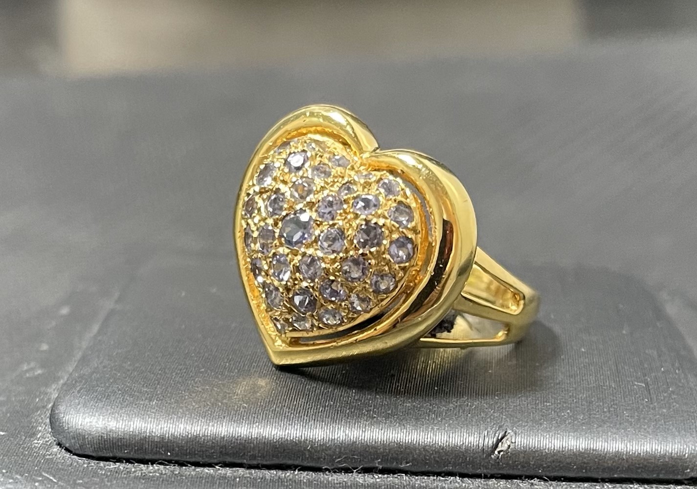anillo corazon 14k zirc B Size size6 Weight 4.2gr